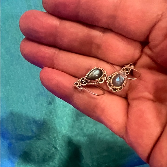 Elegant Silver Teardrop Earrings - Picture 4 of 4